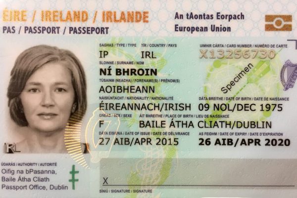 IRISH PASSPORT CARD